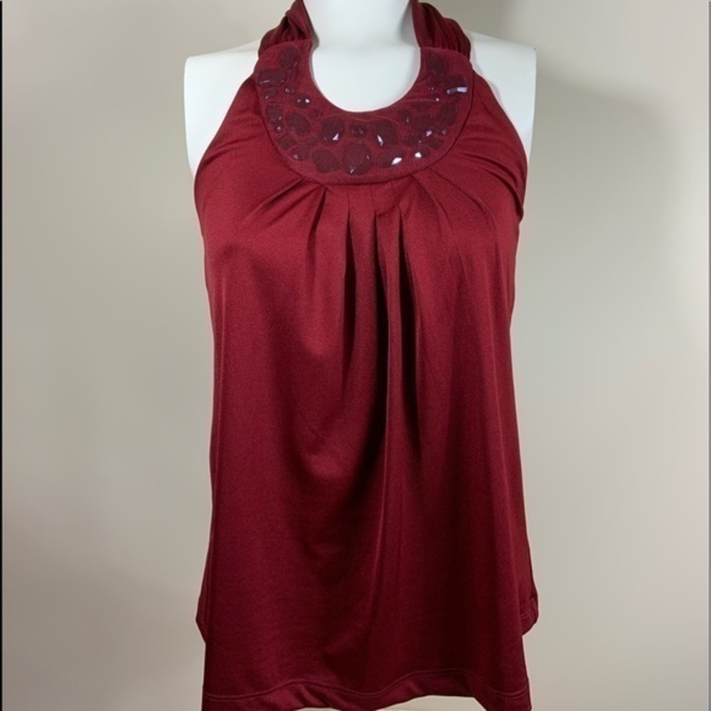 Express Ruby Red halter top